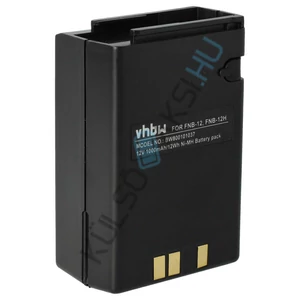VHBW Radio Battery Replacement for Yaesu / Vertex FNB-14, FNB-12, FNB-12H, FNB-10, FNB-10H - 1000 mAh 12 V NiMH