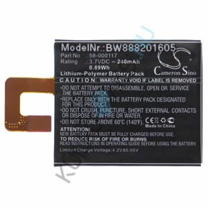 Výmena batérie VHBW E-Book pre Amazon 58-000117 - 240 mAh 3,7 V Li-polymer