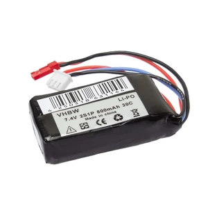 Modelársky nástroj VHWB, RC batéria - 800 mAh 7,4 V Li-polymér, JST-SYP-2P