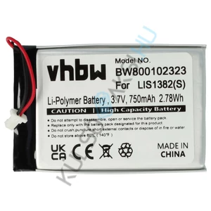 VHBW e-könyv csere akkumulátor Sony 1-756-769-31, 9924A60515, 9702A50844 - 750 mAh 3,7 V Li-polimerhez