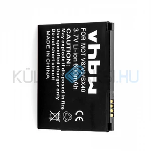 VHBW Telefon akkumulátor akku Motorola BX40 - 600mAh, 3.7V, Li-ion