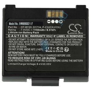 VHBW Printer Battery Replacement for Epson OT-BY20, D171A, 2165069, P-C32C831093 - 1150 mAh 7.4 V Li-Ion
