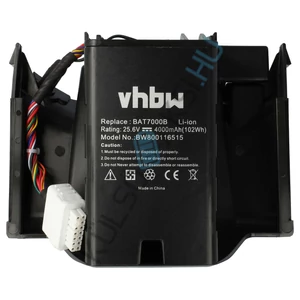 VHBW Lawnmower Battery Replacement for Robomow MRK7005A, 8IFR27/66, BAT7000B, BAT7001A - 4000 mAh 25.6 V Li-Ion