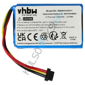 VHBW GPS csere akkumulátor TomTom 4EG0.001.08, 6027A0090721, 4EG0.001.17, 4EM0.001.01 - 1100 mAh, 3,7 V