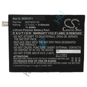 VHBW Tablet Battery Replacement for HTC B2PMW100 - 3150 mAh 3.7 V Li-polymer
