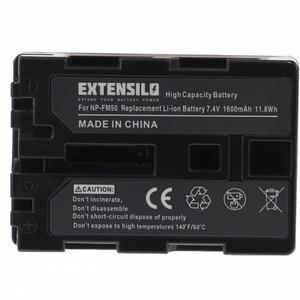 VHBW EXTENSILO Batéria pre Sony kompatibilná s NP-FM50, NP-FM55H a ďalšími – 1600mAh