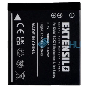 VHBW Extensilo Panasonic DMW-BCK7, DMW-BCK7E, DMW-BCK7PP - 700mAh, 3.7V, Li-ion kamera akkumulátor