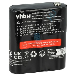 VHBW rádió csere akkumulátor Motorola FRS-4002A, HKNN4002B, HKNN4002A, 56315, 4002A - 1300 mAh 3,6 V NiMH