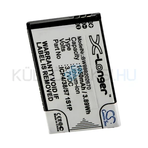 VHBW Telefon akkumulátor akku Bea-fon ICP4/38/57 1S1P - 1050mAh, 3.7V, Li-ion