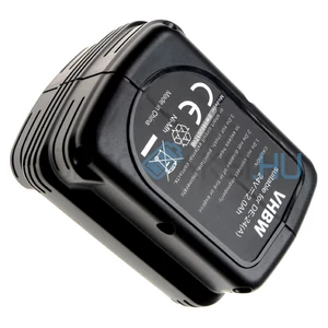 VHBW Elektromos szerszám akkumulátor Dewalt DE0240, DE0240-XJ - 2000 mAh, 24 V, NiMH