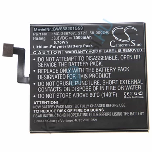 VHBW e-könyv csere akkumulátor Amazon ST22, 58-000246, 58-000271, MC-28A8B8 - 1500 mAh 3,8 V Li-polimerhez