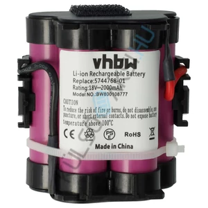 Náhradná batéria kosačky VHBW pre Gardena R40Li / Husqvarna Automower / Flymo 1200R - 2000 mAh 18 V Li-Ion