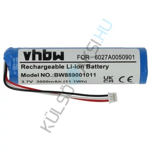 VHBW GPS csere akkumulátor a TomTom MALAGA, 6027A0131301, 6027A0050901, L5 készülékekhez – 3000 mAh, 3,7 V