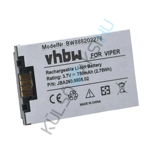 VHBW Radio Battery Replacement for Oelmann 2609905 - 750 mAh 3.7 V Li-Ion