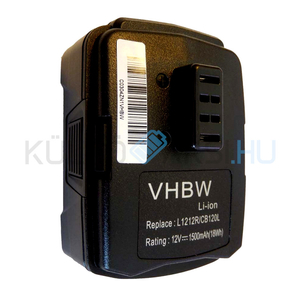 VHBW Elektromos szerszám akkumulátor CB120L - 1500 mAh, 12 V, Li-ion