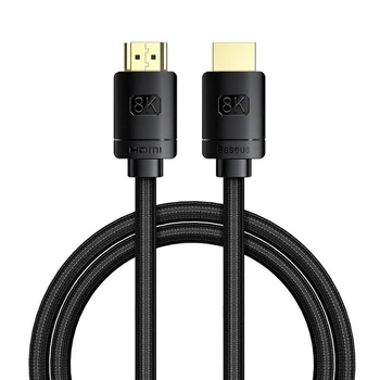 Baseus High Definition Series HDMI 2.1 kábel, 8K 60Hz, 3D, HDR, 48Gbps, 1m (fekete