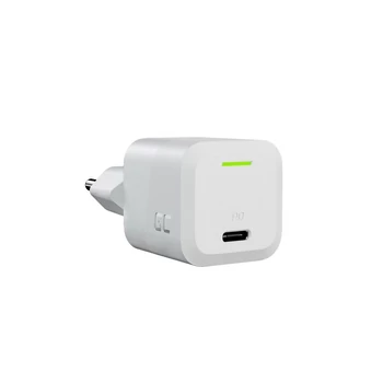 Green Cell töltő 33W GaN GC PowerGan laptophoz, MacBook, Iphone, Tablet, Nintendo Switch - USB-C tápellátás - Fehér