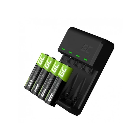 Green Cell GC VitalCharger töltő + 4 db AA 2000mAh Ni-MH tölthető elem