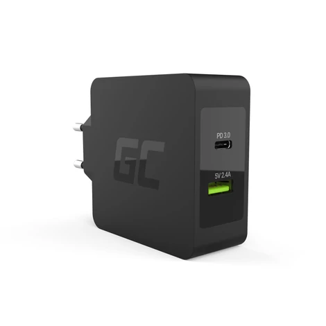 Green Cell USB-C 45W nabíjačka s USB-C a USB káblom pre Asus ZenBook, HP Spectre, HP Envy x2 a ďalšie zariadenia