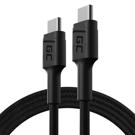 Green Cell GC PowerStream USB-C - USB-C 120cm Power Delivery (60W) 480 Mbps QC 3.0 Dátový a nabíjací kábel