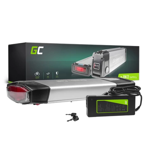 Green Cell lektromos kerékpár akkumulátor 36V 13Ah 468Wh E-Bike Pedelec Rear Rack, töltővel