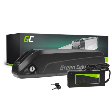Green Cell elektromos kerékpár akkumulátor 36V 13Ah 468Wh E-Bike Pedelec Down Tube töltővel