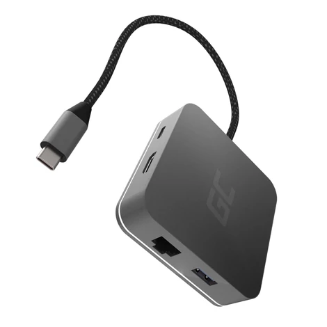 Green Cell USB-C 6v1 Dokovací rozbočovač USB 3.0 HDMI Ethernet USB-C