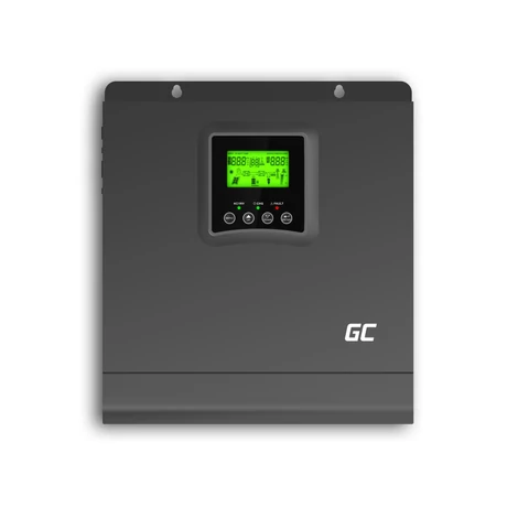 Green Cell Napelem inverter Szigetüzemű MPPT Napelem töltő 24V DC 230V AC 2000W/2000VA Tiszta színuszhullám