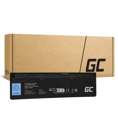 Zelená batéria do notebooku WD52H VFV59, Dell Latitude E7240 E7250 4600mAh