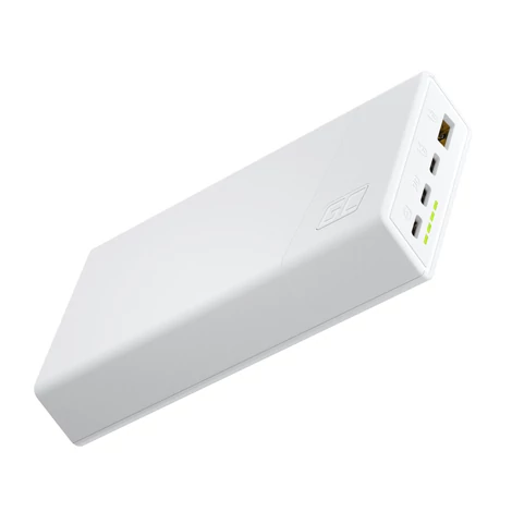 Green Cell GC PowerPlay 20S Power Bank 20000mAh 22,5W PD USB C gyorstöltő iPhone 15 14 13 12-hez fehér