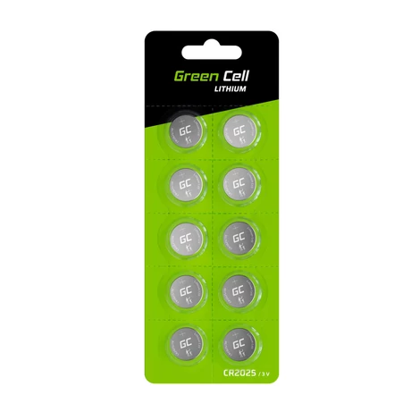 5x lítiová batéria Green Cell CR2025 3V 160mAh