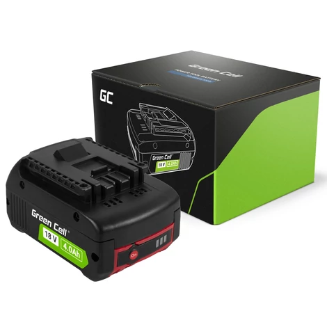 Green Cell akkumulátor Bosch 18V 4Ah elektromos kéziszerszámokhoz csereakkumulátor GBA1600Z00038