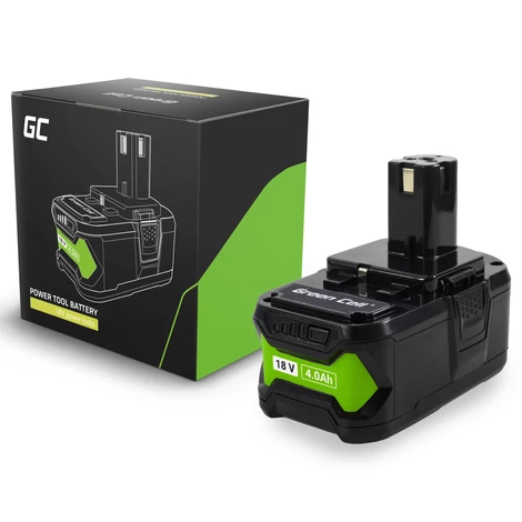 Zelená batéria pre Ryobi ONE+ 18V 4Ah Náhradná batéria RB18L40
