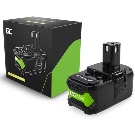 Zelená batéria pre Ryobi ONE+ 18V 5Ah Náhradná batéria RB18L50