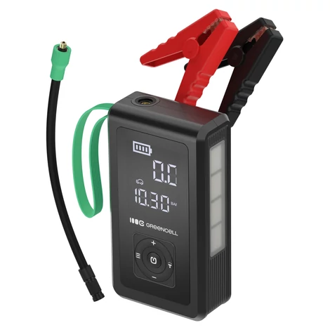 Greencell PowerBoost Air / Štartovacia / Powerbanka pre auto s kompresorom 8000mAh 1000A Štartovacie zariadenie