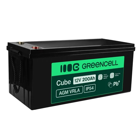 Green Cell AGM olovená batéria 12V 200Ah bezúdržbová pre elektromotory a lode