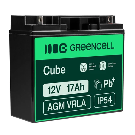 Green Cell olovená batéria AGM 12V 17Ah pre lode, elektrické vozidlá