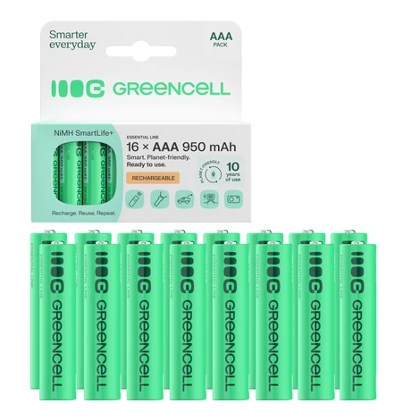 Batéria Green Cell 16x AAA HR03 950mAh