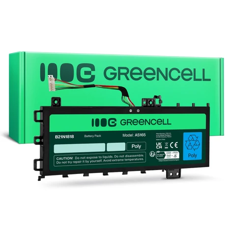 Green Cell akkumulátor B21N1818 C21N1818-1 Asus VivoBook 15 A512 A512DA A512FA A512JA R512F R512U X512 X512DA X512FA X512FL készülékhez