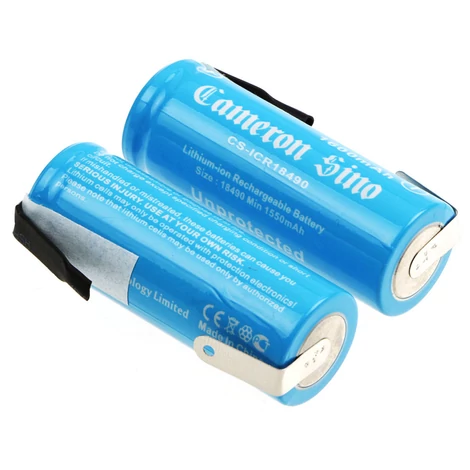 Cameron Sino 3.7V 1600mAh Li-ion 48.50 x 18.00 x 18.00mm cell (2pcs) with solder tabs