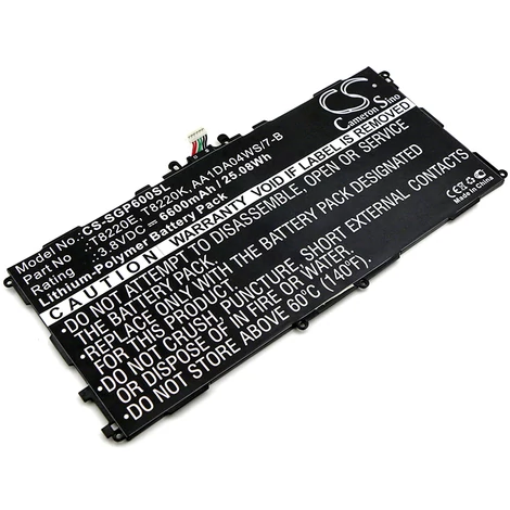 Cameron Sino 6600mAh Samsung SM-P600,SM-P601,Galaxy Note 10.1,SM-T520,SM-T525,Galaxy TabPRO 10.1,SM-P605,SM-P605V,SM-P607T,SM-T527P Batéria