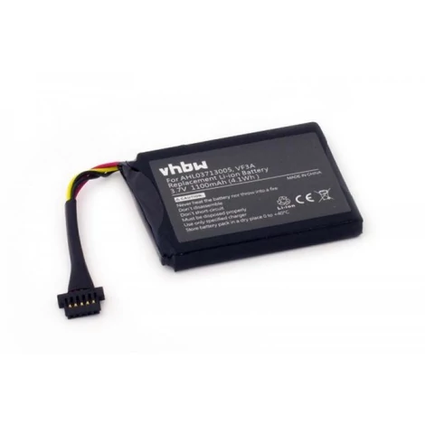 Výmena batérie VHBW GPS pre TomTom VF3A, AHL03713005 - 1100mAh, 3,7V