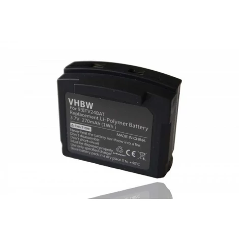 Înlocuire baterie pentru căști wireless VHBW pentru Amplicomms 93ITV24BAT - 270 mAh 3,7 V Li-polimer