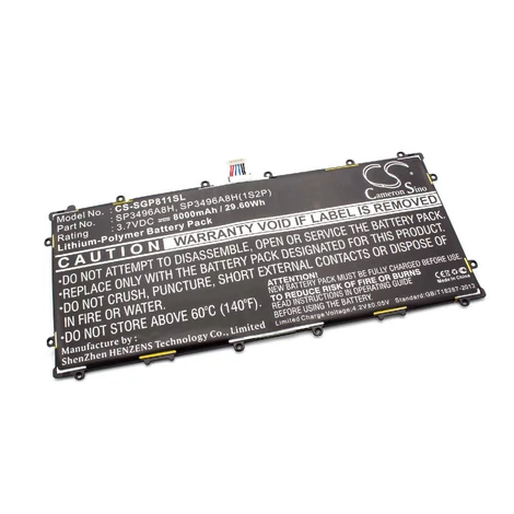 Înlocuire baterie tabletă VHBW pentru Samsung SP3496A8H, SP3496A8H(1S2P), HA32ARB - 8000 mAh 3,7 V Li-Ion