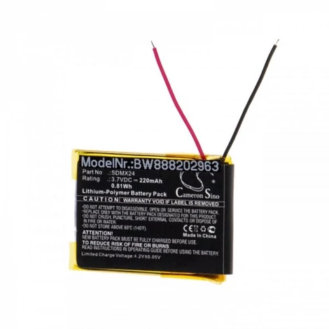Náhradná batéria pre MP3 prehrávač VHBW pre SanDisk SDMX24 - 220 mAh 3,7 V Li-polymer