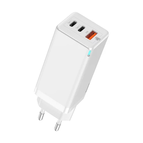 Baseus GaN rýchla nástenná nabíjačka PPS 65W USB/2xUSB typu C rýchla nabíjačka 3.0 Power Delivery SCP FCP AFC (nitrid gália)