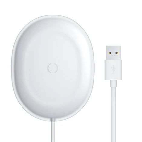 Baseus Jelly Qi vezeték nélküli töltő 15 W + USB - C típusú USB kábel - fehér (WXGD-02)