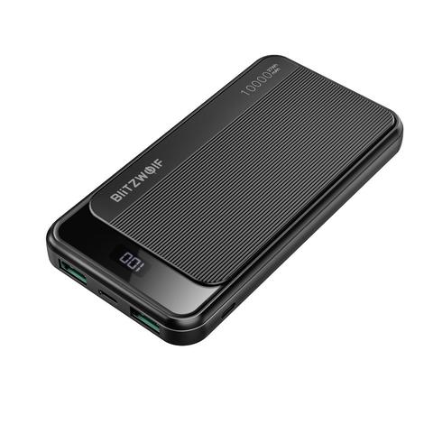 BlitzWolf BW-P12 10000mAh QC 3.0 PD 3A 22.5W Power Bank - Fekete