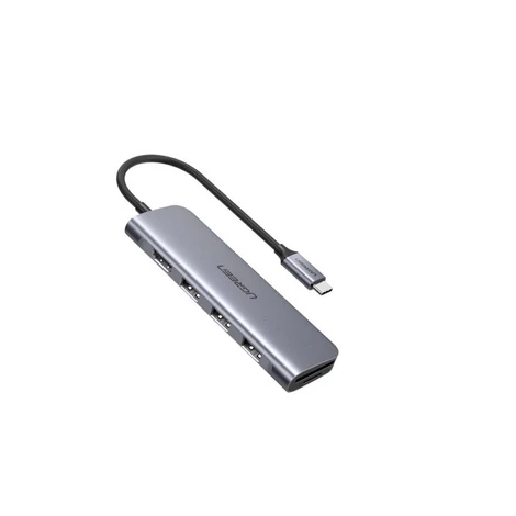 Ugreen USB-C - 3-portový rozbočovač USB3.0-A HDMI TF / SD (vesmírne sivá)