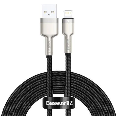 Baseus Cafule Lightning nabíjací kábel, 2,4 A, 2 m (čierny)